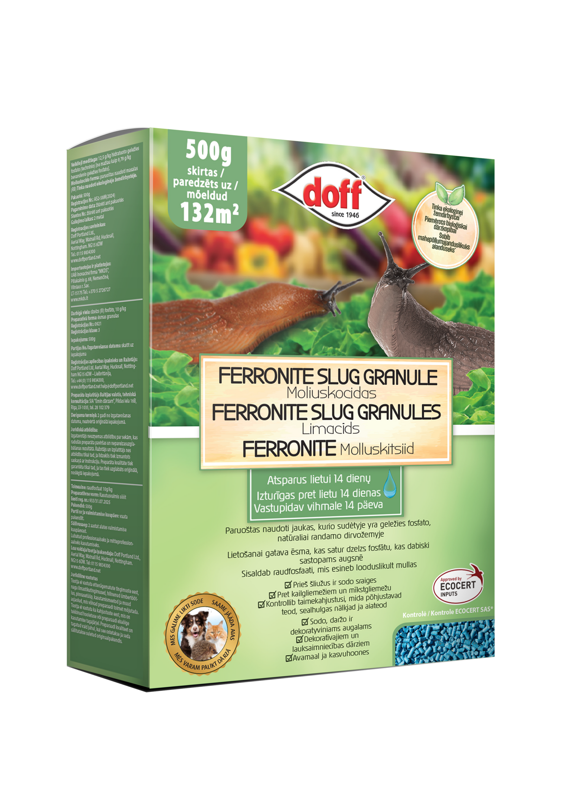 Ferronite 500g teokaitse graanulid – pakendi esivaade
