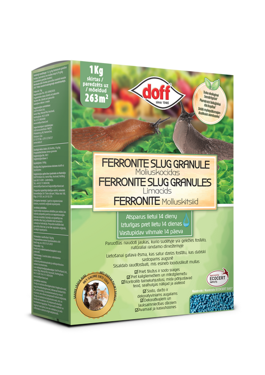 Ferronite 1kg teokaitse graanulid – pakendi esivaade.