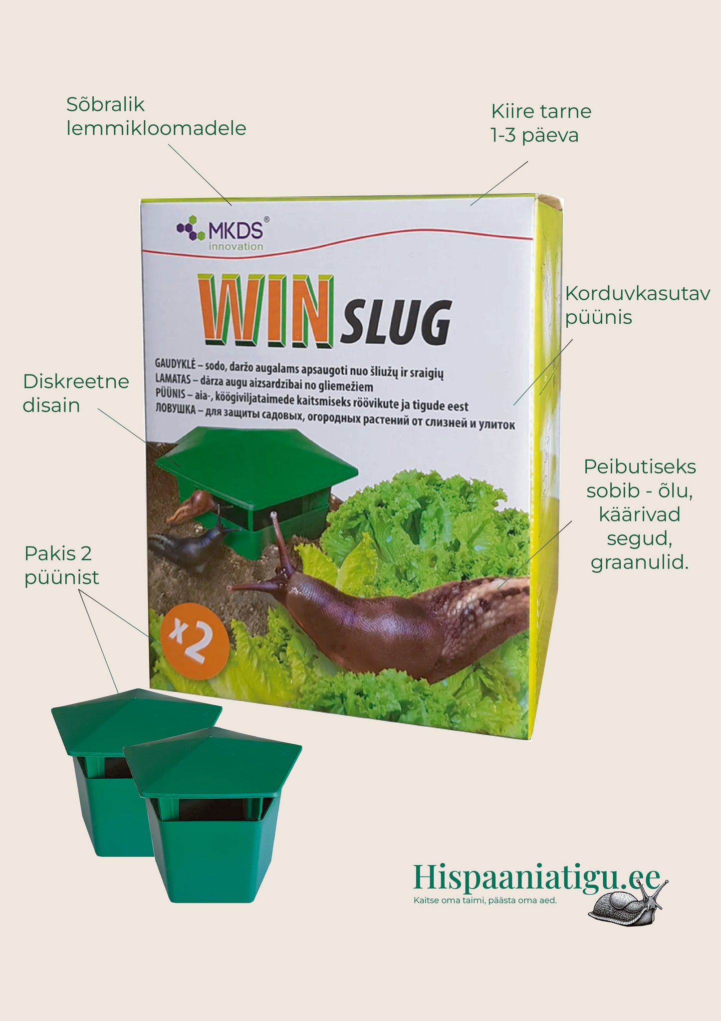 Nälkjakaitse stardipakett: Ferronite 1kg + WinSlug püünis
